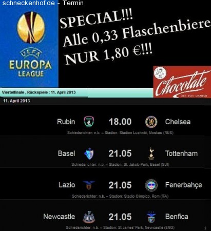 Europa League auf Großleinwand Werbeplakat