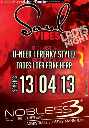 Ladys Night - Soul Vibes Werbeplakat