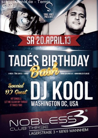 Soul Vibes Tadés Bday Bash Werbeplakat