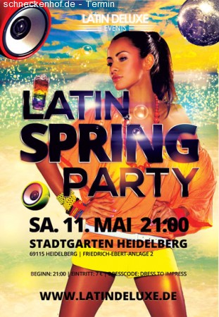 LATIN SPRING PARTY - SA. 11.5. Werbeplakat