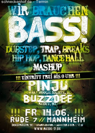 Wir brauchen Bass! Werbeplakat