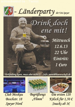 Laenderparty NRW d. Uni Speyer Werbeplakat