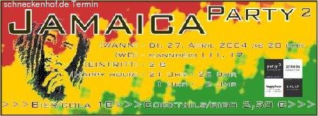 Jamaica-Party Werbeplakat