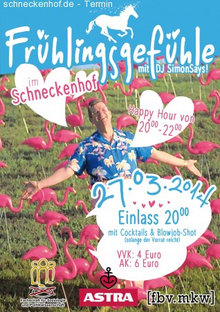 Frühlingsgefühle Werbeplakat