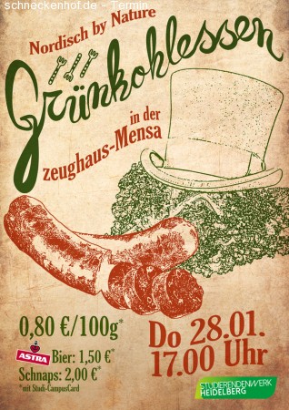 Grünkohlessen für alle Werbeplakat