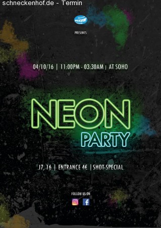 VISUM Neon Party Werbeplakat