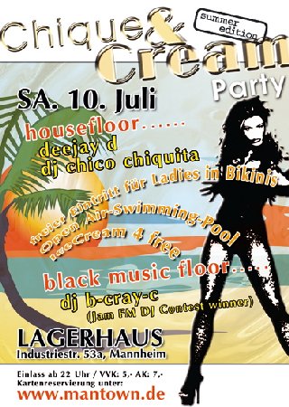 Chique & Cream summer edition  Werbeplakat